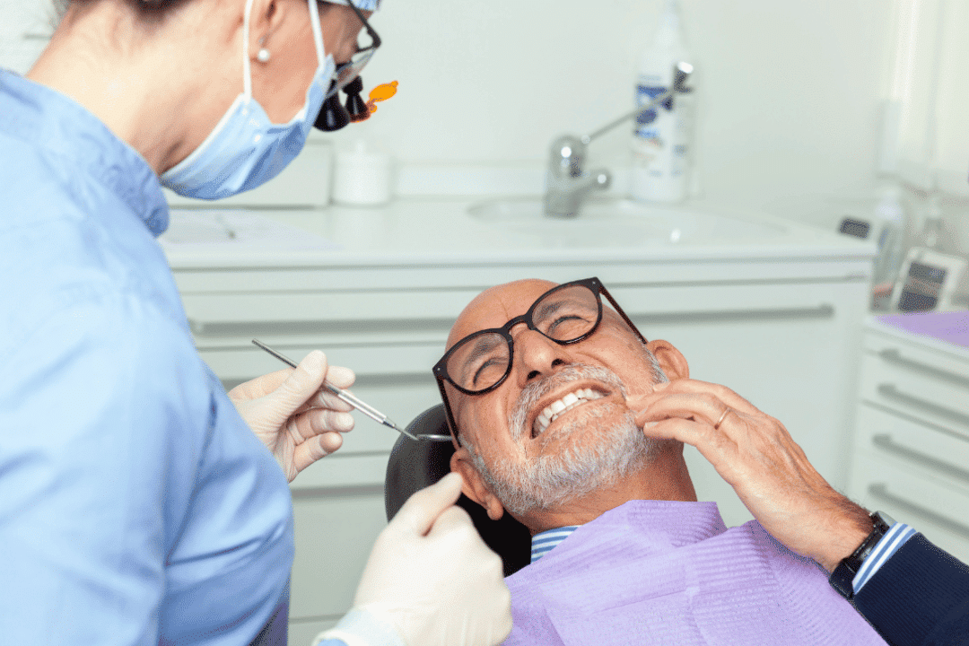 dentist evaluating jaw alignment